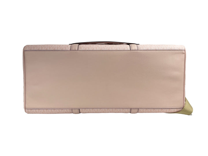 Michael Kors Travel Extra Large Powder Blush PVC Top Zip Weekender Luggage Bag Michael Kors