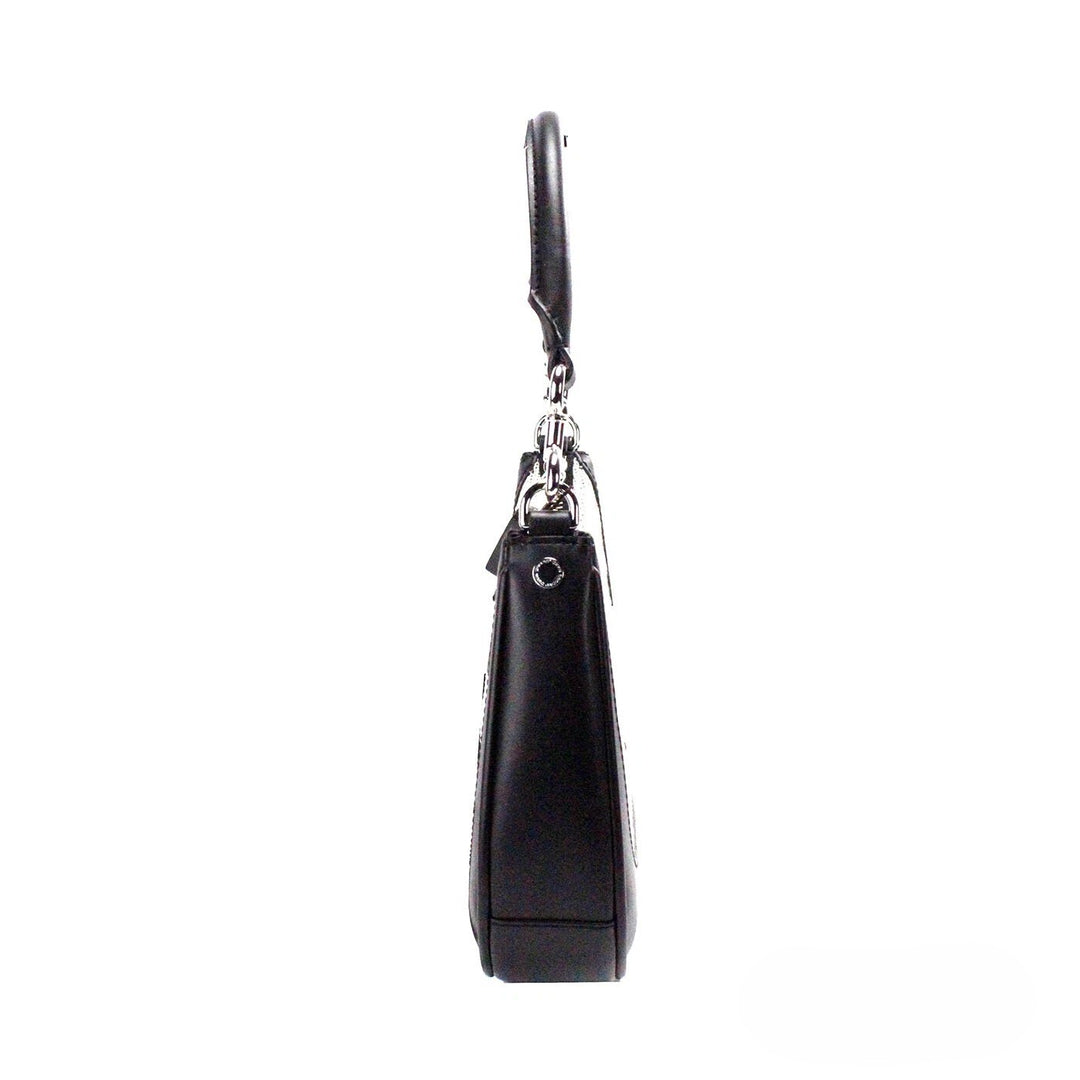 Marc Jacobs Natural Black Canvas Leather Hobo Shoulder Handbag Purse Marc Jacobs