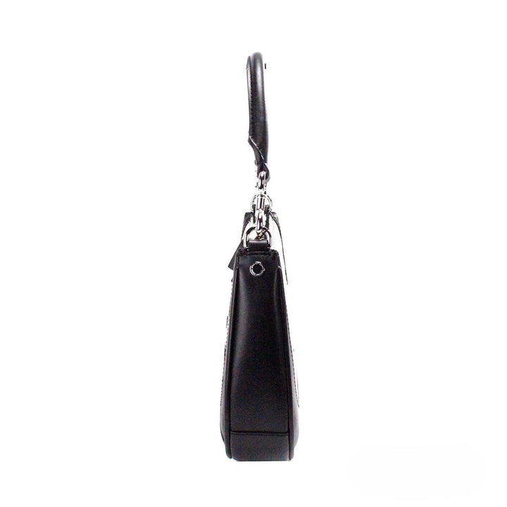 Marc Jacobs Natural Black Canvas Leather Hobo Shoulder Handbag Purse Marc Jacobs