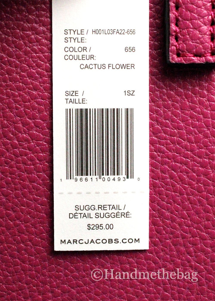 Marc Jacobs Mini Grind Cactus Flower Pebbled Leather Crossbody Tote Bag Marc Jacobs