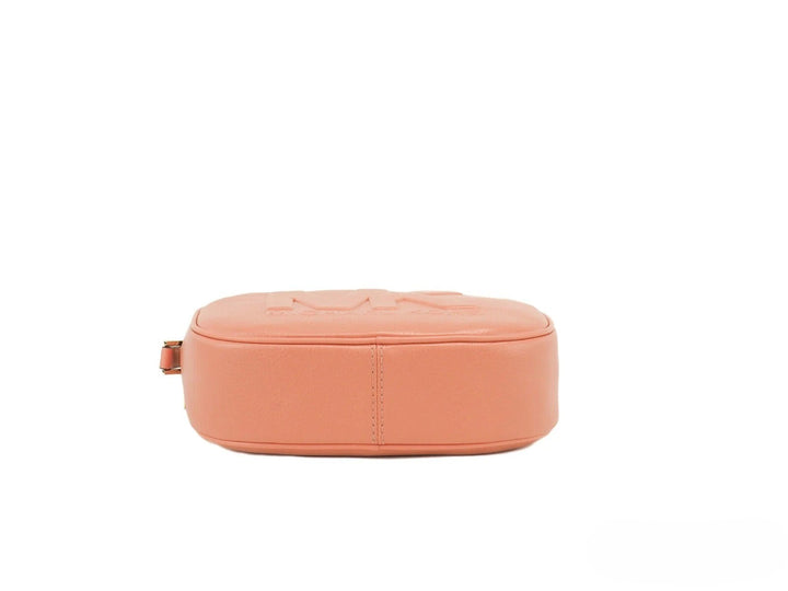 Michael Kors Jet Set Travel Medium Sherbert Leather Oval Camera Crossbody Bag Michael Kors