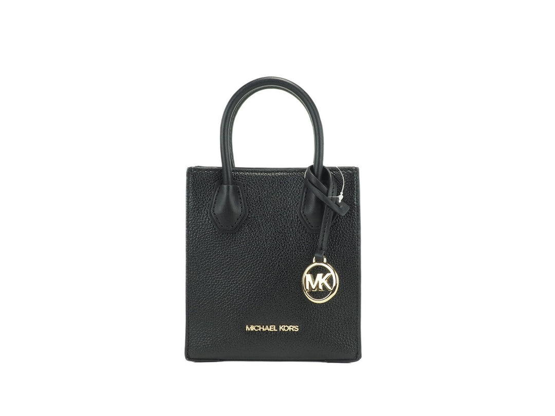 Michael Kors Women'S Leather XS Mercer Crossbody Black Solid Michael Kors