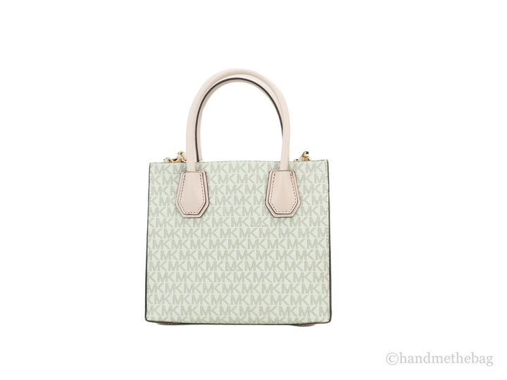 MICHAEL KORS Mercer 35S1GM9M2B Medium Logo And Leather Accordion Crossbody Bag In Powder Blush Multi Michael Kors