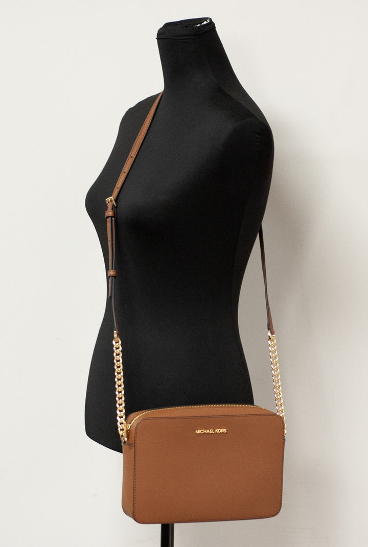 Michael Kors Women'S Zipper Closure Saffiano Leather Crossbody Bag Michael Kors