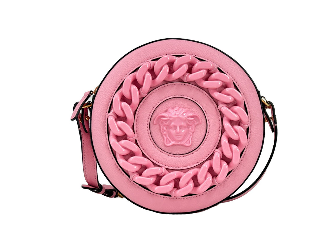 Versace Round Disco Leather Camera Case Crossbody Bag Versace