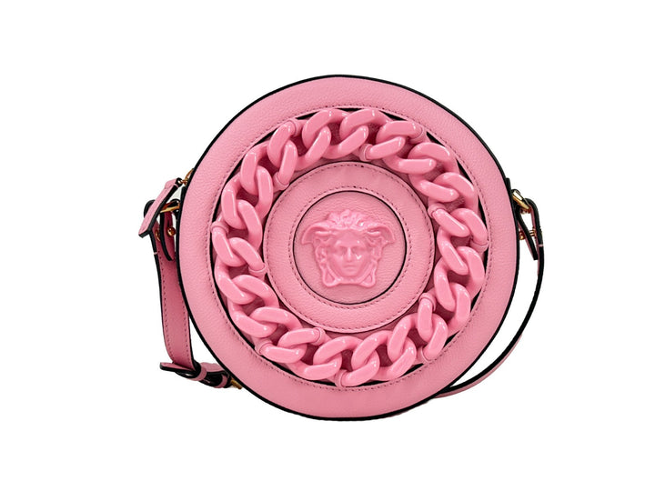 Versace Round Disco Leather Camera Case Crossbody Bag Versace