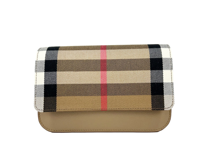 Burberry Small Leather Madison Crossbody Check Bag Burberry