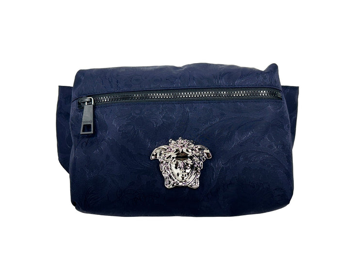 Versace Medusa Navy Nylon Belt Bag Waist Fanny Pack Purse Versace