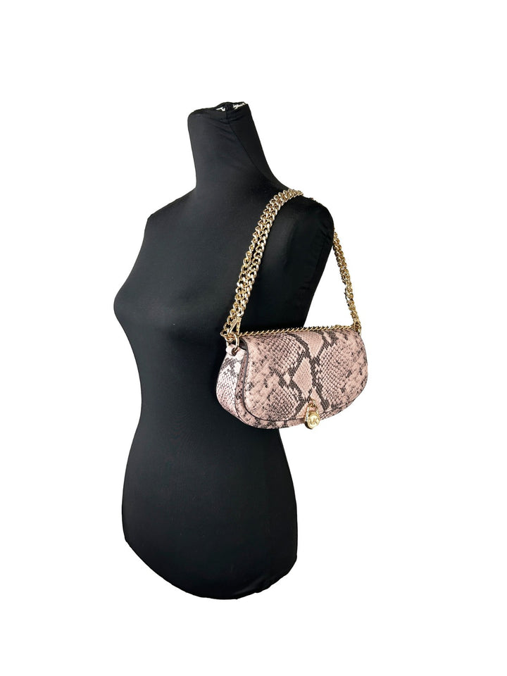 Michael Kors Mila Small Snakeskin Messenger Crossbody Bag Michael Kors