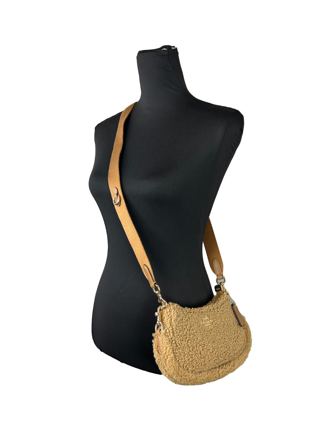 Coach Teri Mini Shearling Fur Crossbody Bag COACH