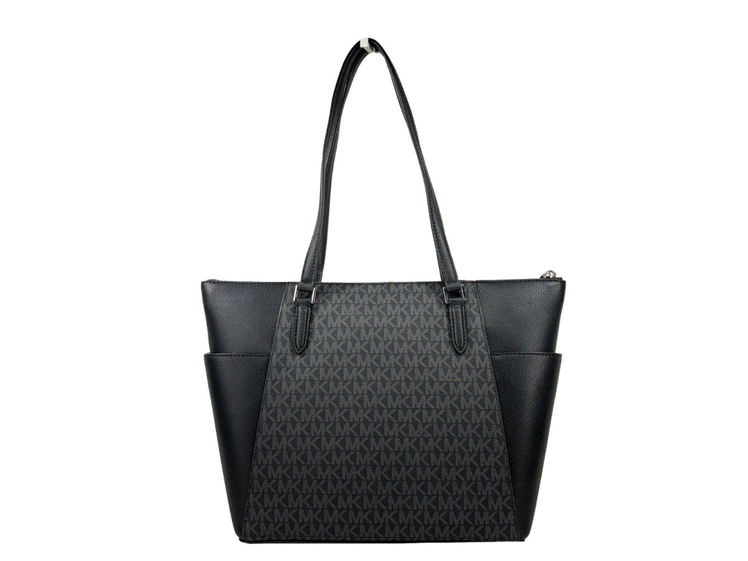 Michael Kors Charlotte Leather Top Zip Tote Bag Michael Kors