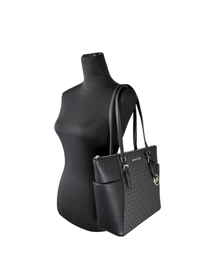 Michael Kors Charlotte Leather Top Zip Tote Bag Michael Kors