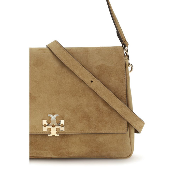 Beige Calf Leather Bos Taurus Shoulder Bag Tory Burch