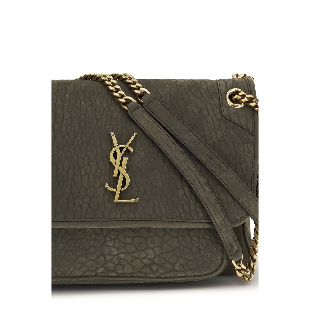 Gray Lamb Ovis Aries Aries Shoulder Bag Saint Laurent