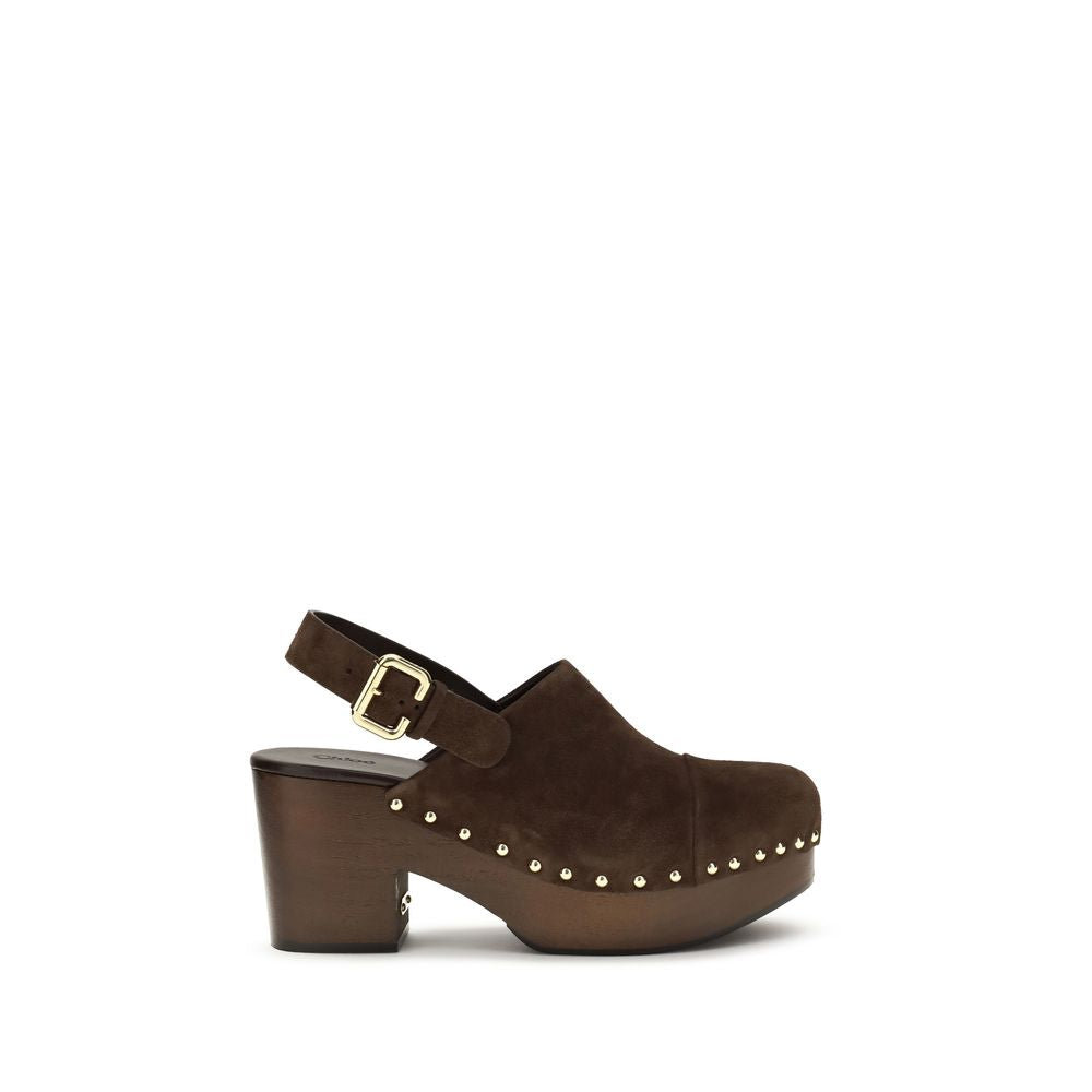 Brown Calf Leather Bos Taurus Clogs Chloé