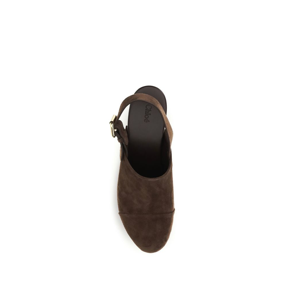 Brown Calf Leather Bos Taurus Clogs Chloé