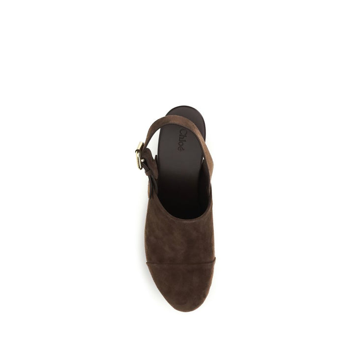 Brown Calf Leather Bos Taurus Clogs Chloé