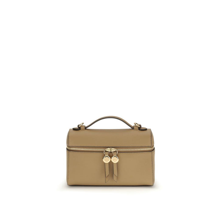 Beige Calf Leather Bos Taurus Handbag Tory Burch