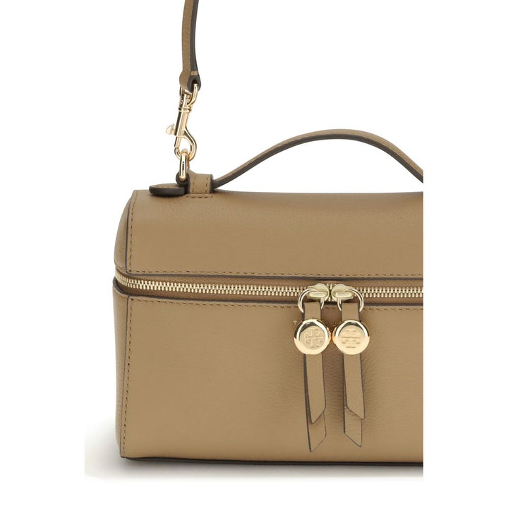 Beige Calf Leather Bos Taurus Handbag Tory Burch