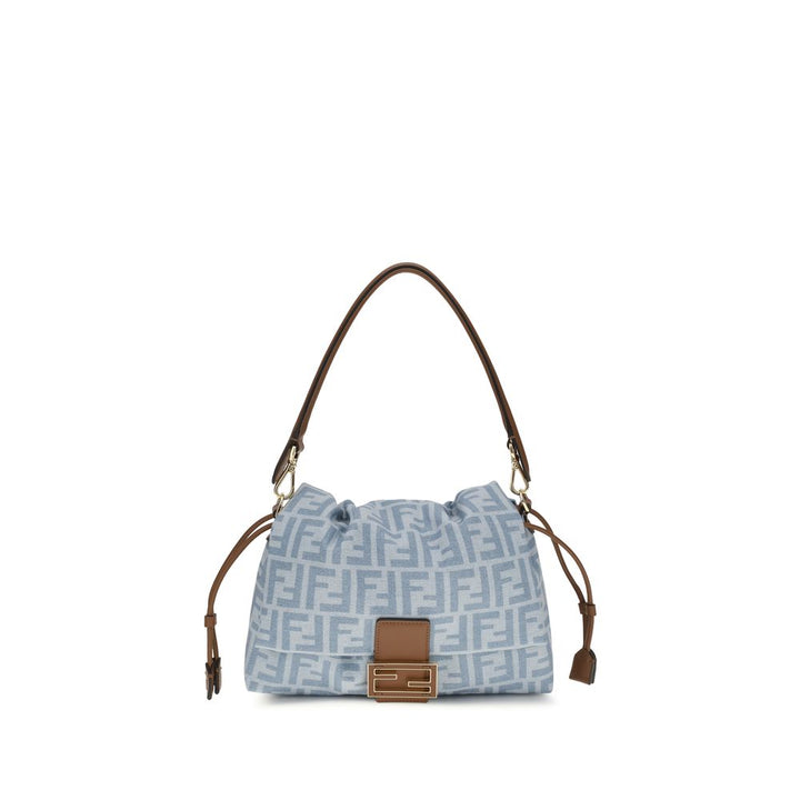 Blue Cotton Shoulder Bag Fendi