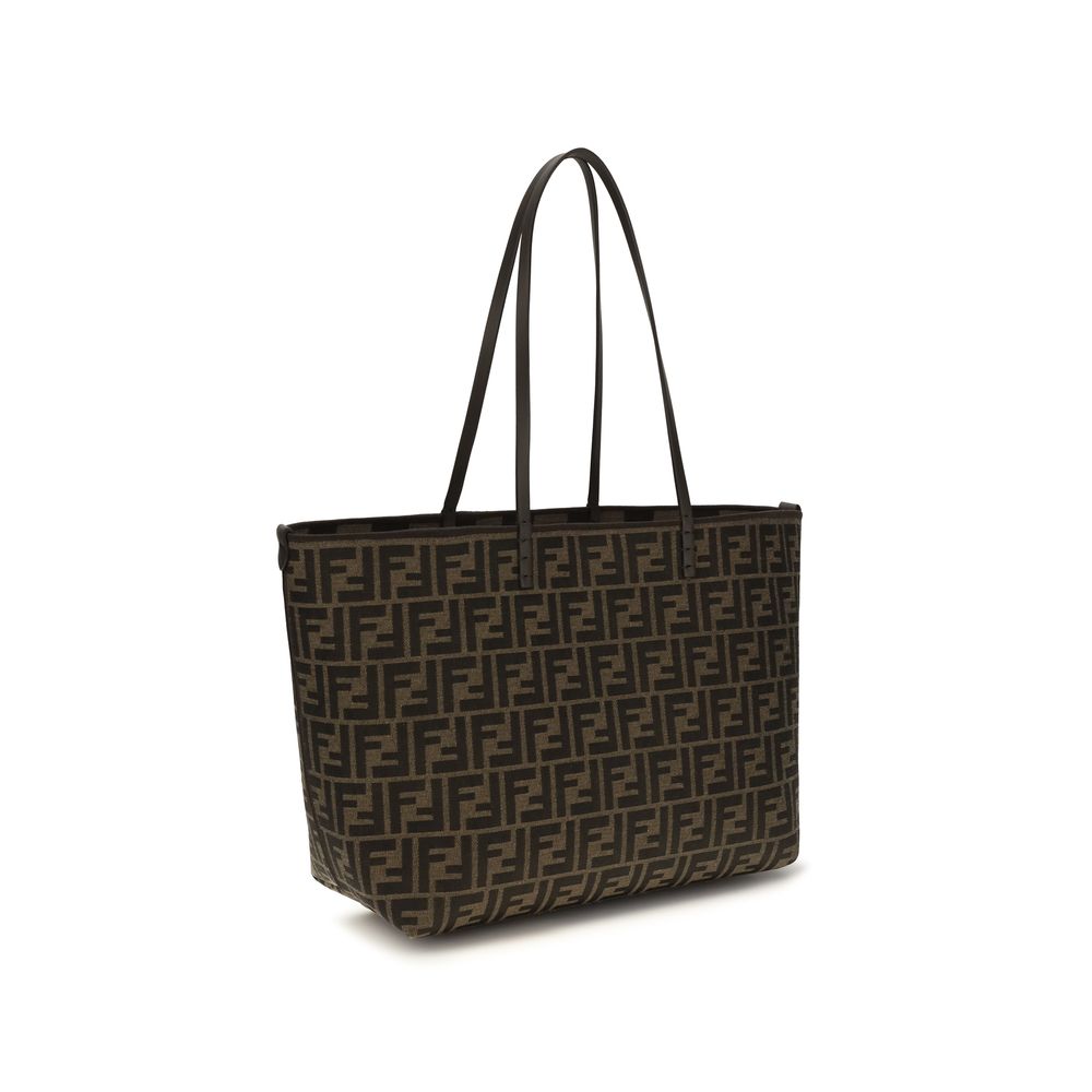Brown Fabric Shoulder Bag Fendi