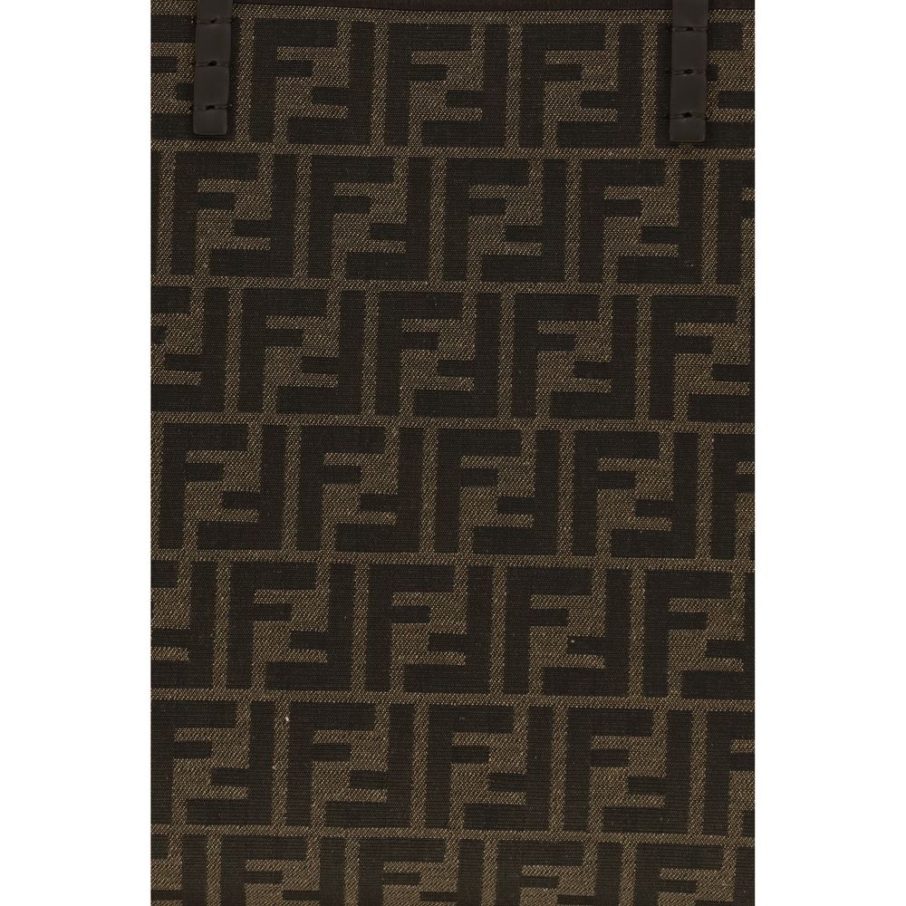 Brown Fabric Shoulder Bag Fendi