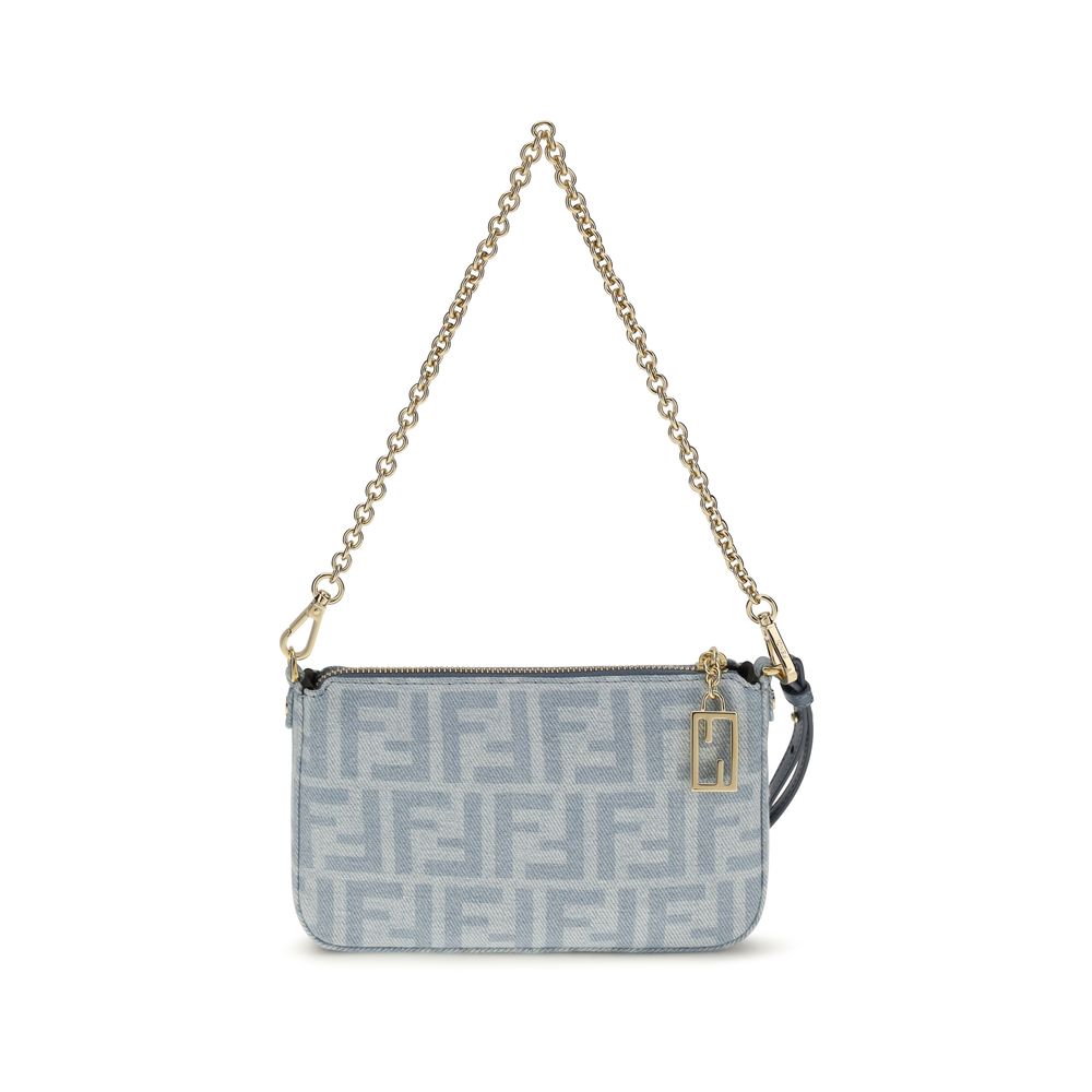 Blue Cotton Clutch Bag Fendi
