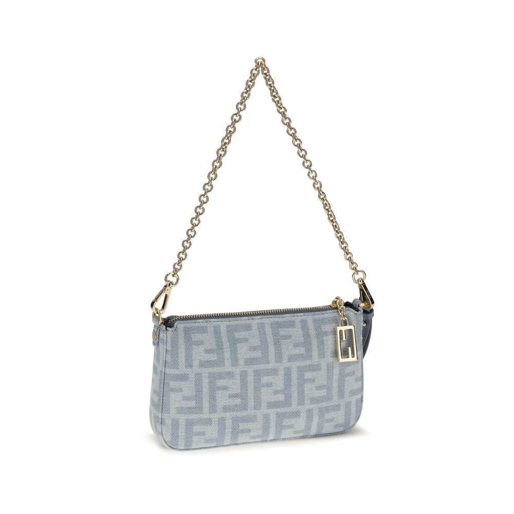 Blue Cotton Clutch Bag Fendi