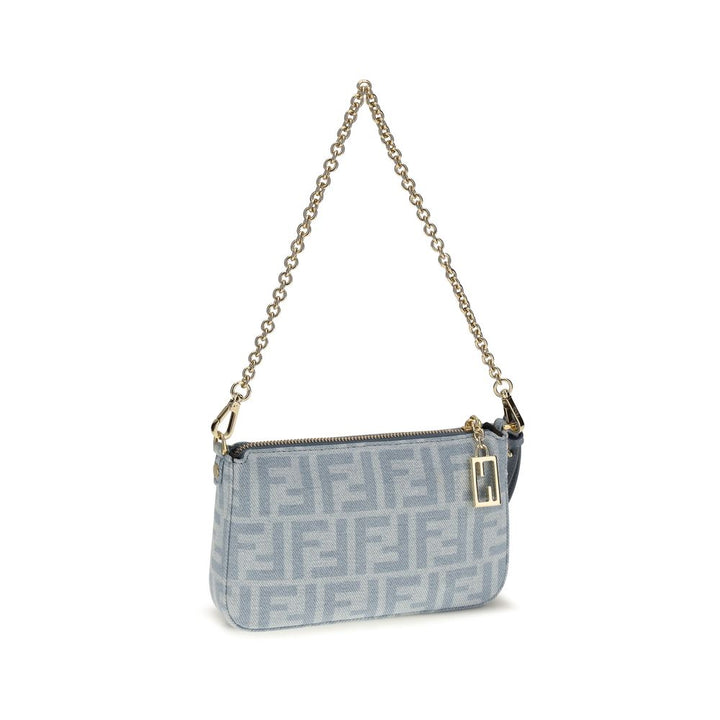 Blue Cotton Clutch Bag Fendi