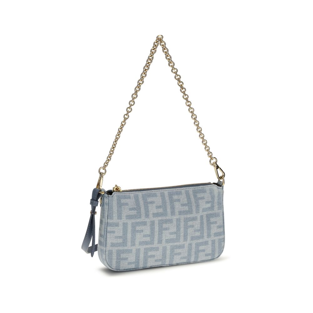 Blue Cotton Clutch Bag Fendi