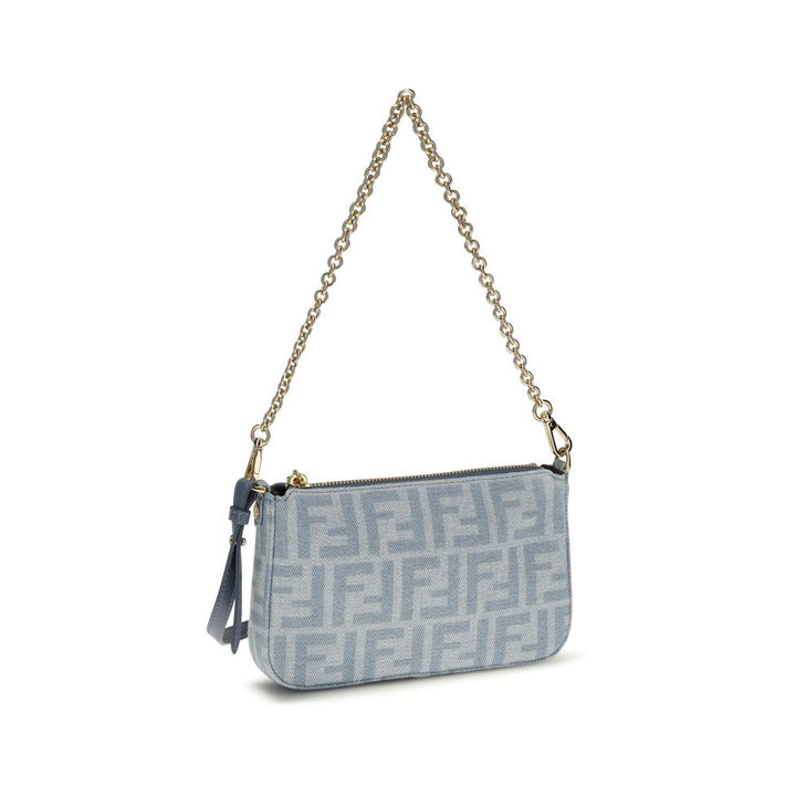 Blue Cotton Clutch Bag Fendi