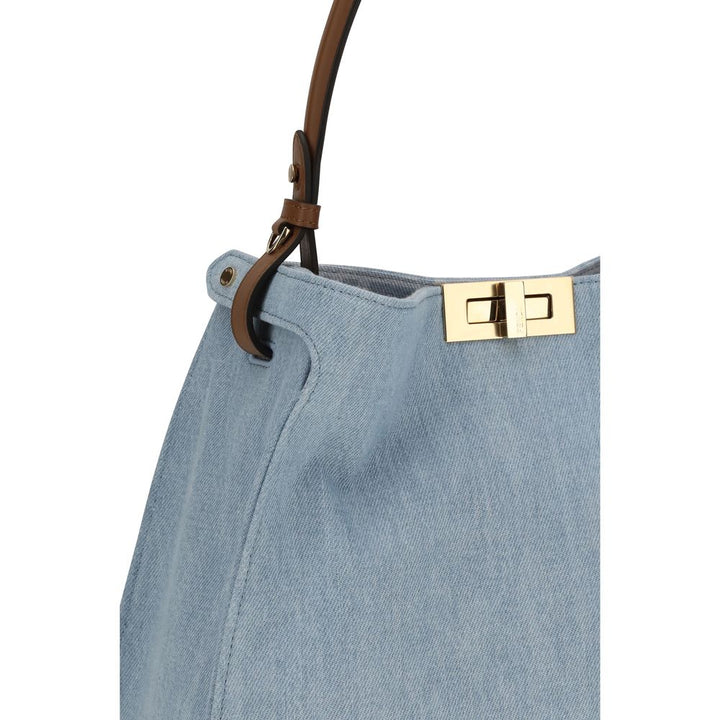 Blue Cotton Handbag Fendi