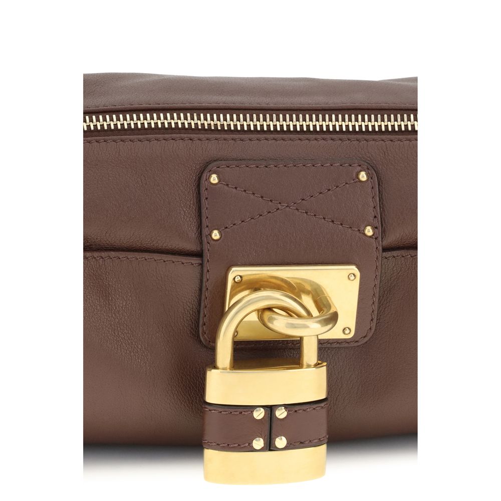 Brown Calf Leather Bos Taurus Shoulder Bag Chloé