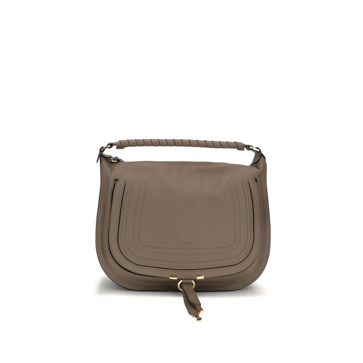 Beige Calf Leather Bos Taurus Shoulder Bag Chloé