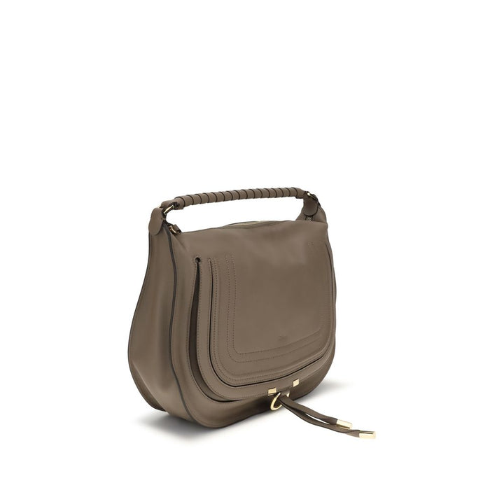 Beige Calf Leather Bos Taurus Shoulder Bag Chloé