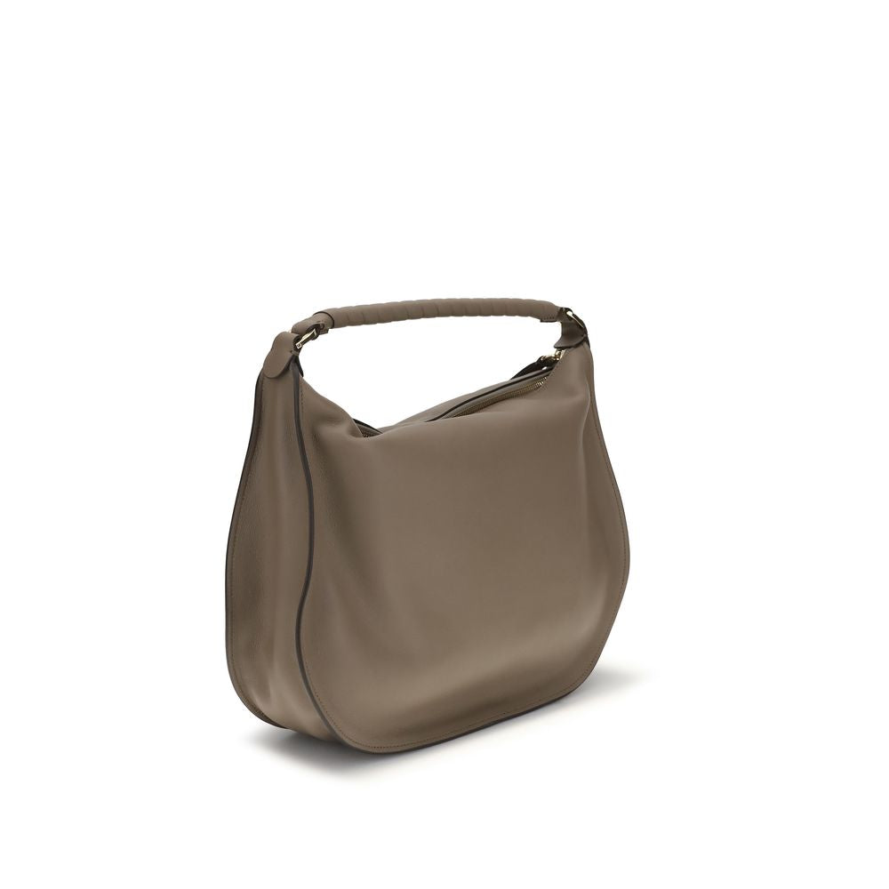 Beige Calf Leather Bos Taurus Shoulder Bag Chloé
