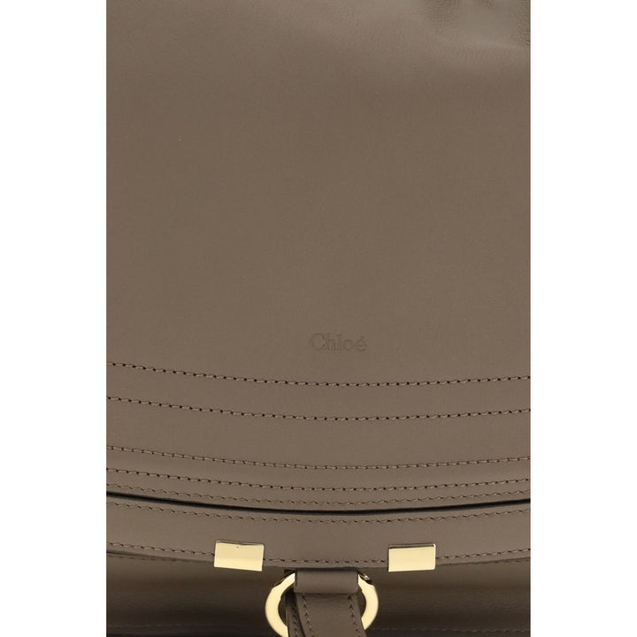 Beige Calf Leather Bos Taurus Shoulder Bag Chloé