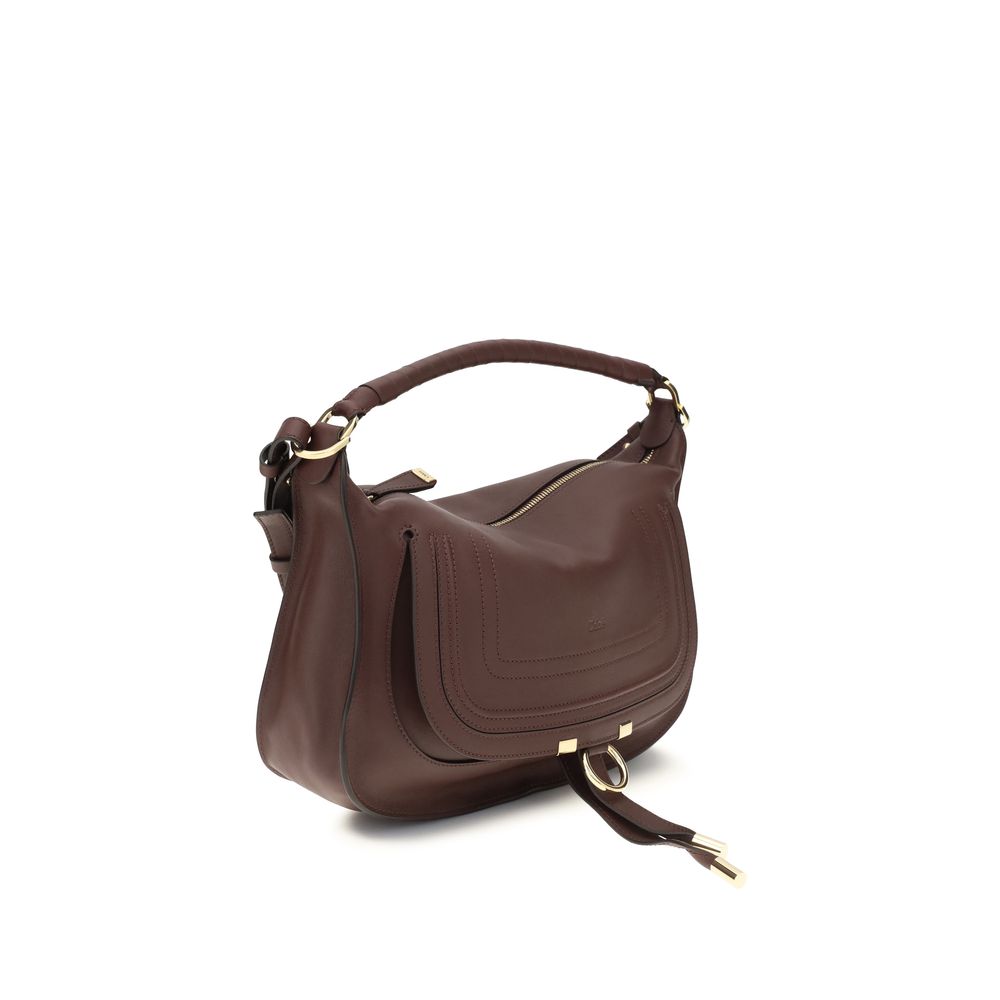 Bordeaux Calf Leather Bos Taurus Shoulder Bag Chloé