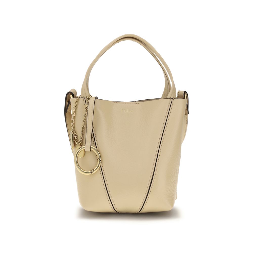 Beige Calf Leather Bos Taurus Shoulder Bag Chloé