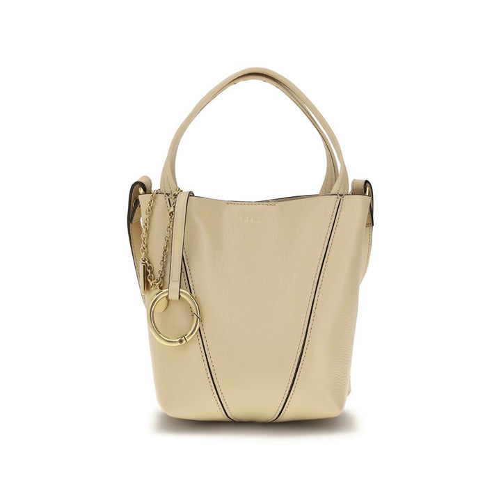 Beige Calf Leather Bos Taurus Shoulder Bag Chloé