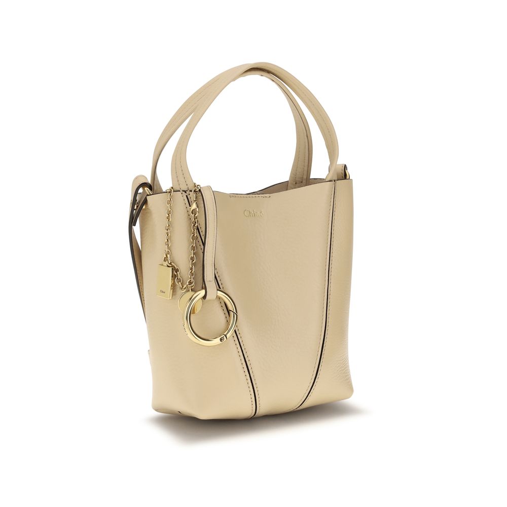 Beige Calf Leather Bos Taurus Shoulder Bag Chloé