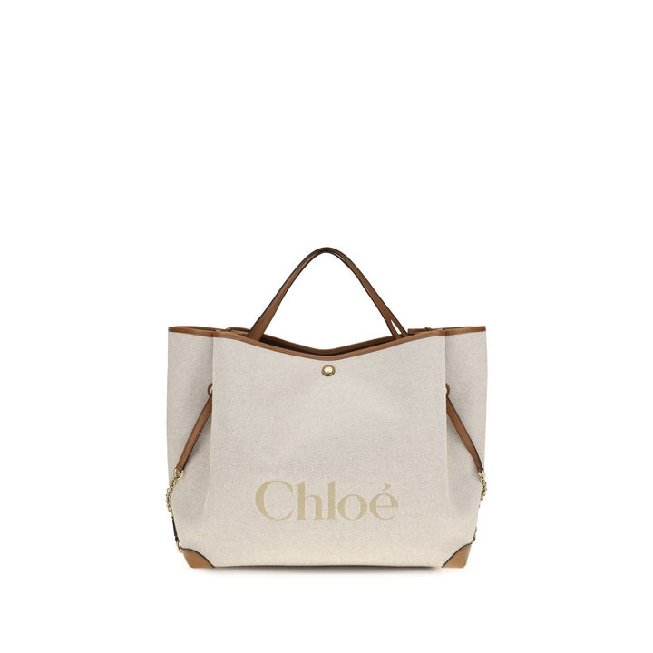 Beige Cotton Shoulder Bag Chloé