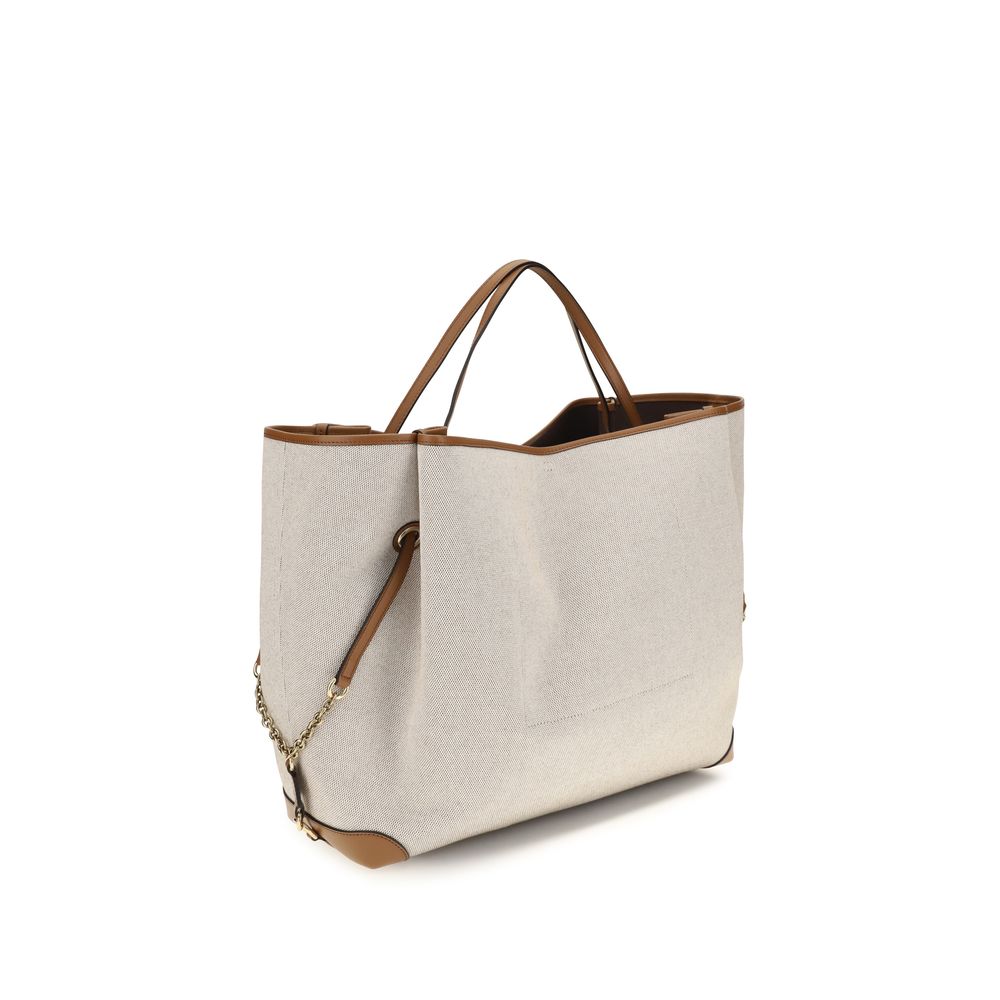 Beige Cotton Shoulder Bag Chloé