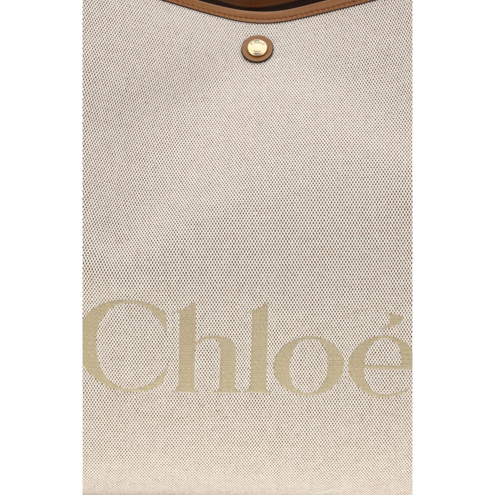 Beige Cotton Shoulder Bag Chloé