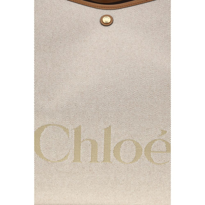 Beige Cotton Shoulder Bag Chloé