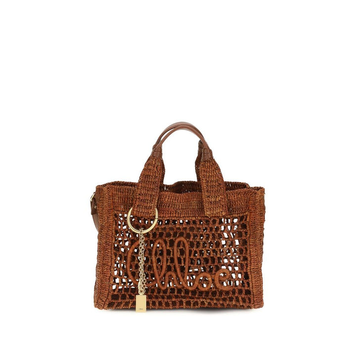 Brown Raffia Shoulder Bag Chloé