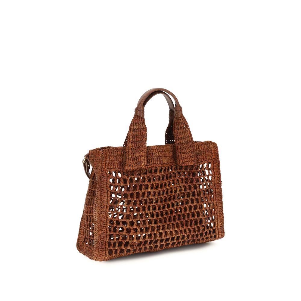 Brown Raffia Shoulder Bag Chloé