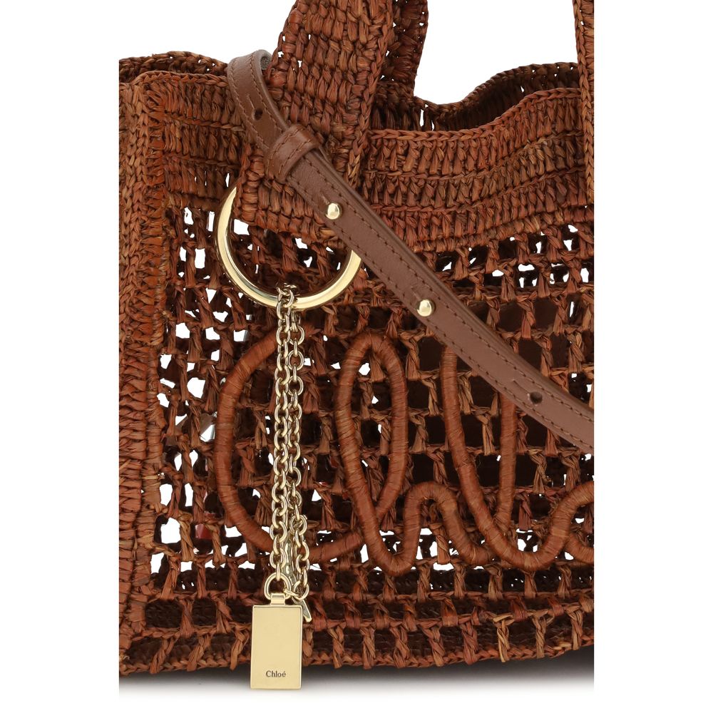 Brown Raffia Shoulder Bag Chloé