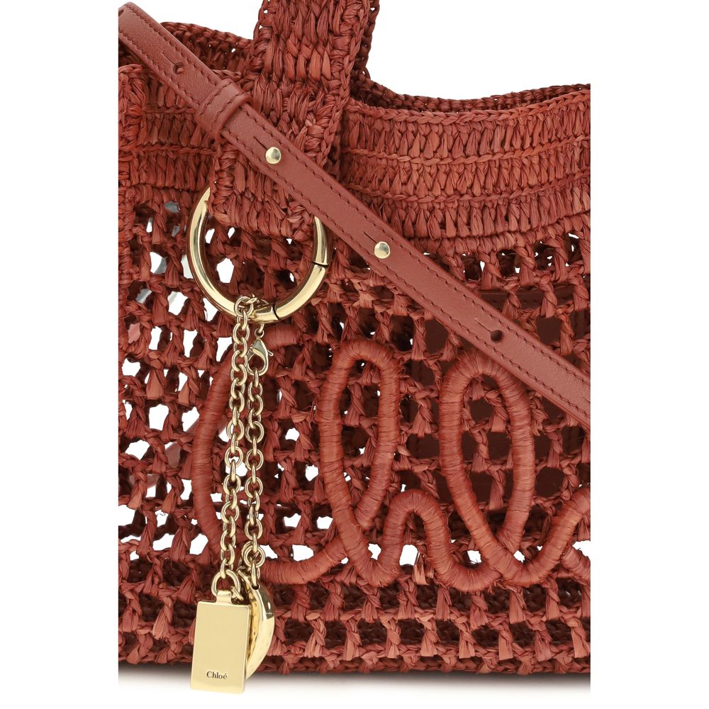 Multicolor Raffia Shoulder Bag Chloé