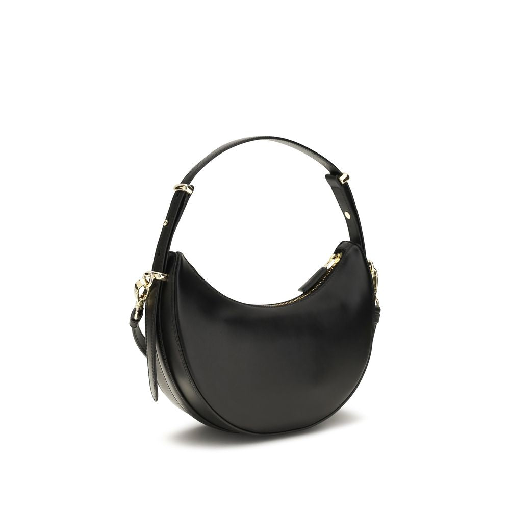 Black Calf Leather Bos Taurus Shoulder Bag Prada